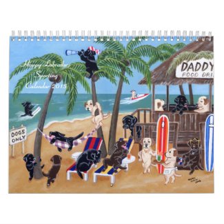Happy Labradors Sporting Calendar 2015