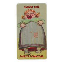 Happy Laughing Lady Home Canning Brewing Labels