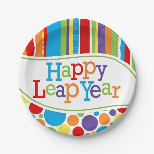 Line Drawing Leap Years And Euclid : Happy leap year dessert plate zazzle