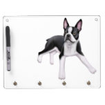 Happy Little Boston Terrier Dog Dry Erase Board