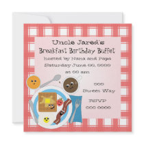 Happy Little Breakfast Custom Invites