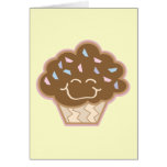 happy little chocolate cupcake greeting card
