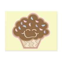happy little chocolate cupcake postcards