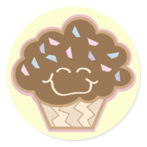 happy little chocolate cupcake stickers by cupcakewear happy little chocolate cupcake stickers
