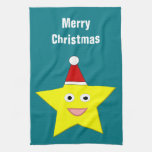 Happy Little Christmas Star Custom Kitchen Towel