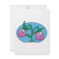 happy little eggplants personalized invitations