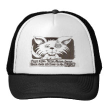Happy Little Kitten About to Go Nutso v2 copy Mesh Hats