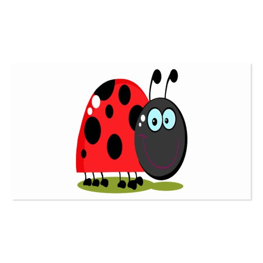 happy little lady bug business card templates (back side)