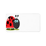 happy little lady bug labels