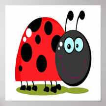 happy little lady bug poster