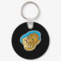 happy little lion family keychains