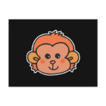 happy little monkey face postcard