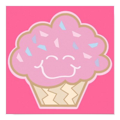 happy little strawberry cupcake poster by cupcakewear