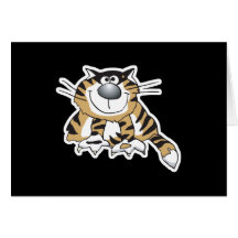 happy little tiger greeting cards