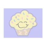 happy little vanilla cupcake post card