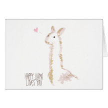 Happy Llama Loves You Card