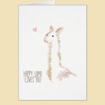 Happy Llama Loves You cards