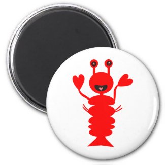 Happy Lobster Fridge Magnets