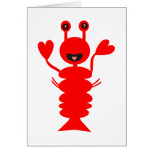 Happy Lobster Greeting Card