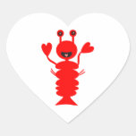 Happy Lobster Heart Sticker