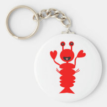 Happy Lobster Key Chain