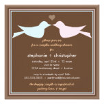 Happy Love Birds Couples Wedding Shower Invitation