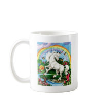 Happy Love Face the Unicorn Coffee Mugs