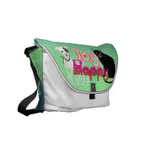 Happy Love Pet Bag in Green and Blue Courier Bags