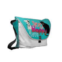 Happy Love Pet Bag in Turqoise Courier Bag