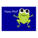 "Happy Mail" Cute frog card business cards by creatingmybestlife "Happy Mail" Cute frog card business cards