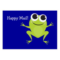 "Happy Mail" Cute frog card business cards by creatingmybestlife "Happy Mail" Cute frog card business cards