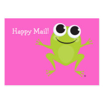 "Happy Mail" Cute frog card - Customize it! business cards