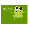 "Happy Mail" Cute frog card - Fun Gift Ideas! business cards