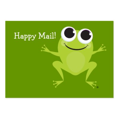 "Happy Mail" Cute frog card - Fun Gift Ideas! Business Cards by