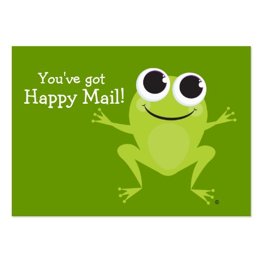 "Happy Mail" Cute frog card - Fun Gift Ideas! Business Card Templates