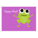"Happy Mail" Cute frog card - great gifts for kids business cards by creatingmybestlife "Happy Mail" Cute frog card - great gifts for kids business cards