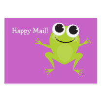 "Happy Mail" Cute frog card - great gifts for kids business cards by creatingmybestlife "Happy Mail" Cute frog card - great gifts for kids business cards