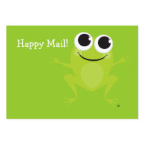 "Happy Mail" Cute frog card - Personalize it! business cards by creatingmybestlife "Happy Mail" Cute frog card - Personalize it! business cards