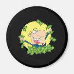 Happy Man with Cash Fridge Magnet
