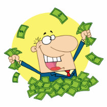 Happy Man with Cash photo sculptures by doonidesigns Happy Man with Cash photo sculptures
