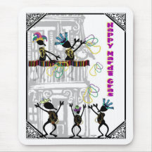 Happy Mardi Gras--Balcony Scene Mouse Pad