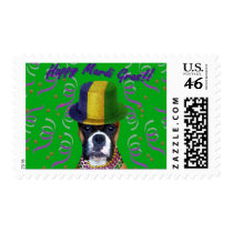 Happy Mardi Gras Boxer Stamps