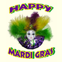 Happy Mardi Gras Mask t-shirts