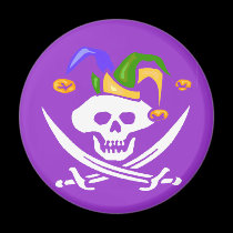 Happy Mardi Gras Pirate magnets