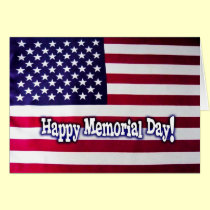 Happy Memorial Day - American Flag cards