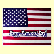 Happy Memorial Day American Flag Postcard postcards