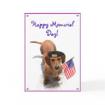 Happy Memorial day Dachshund greeting card
