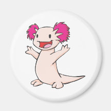 Happy Mexican Axolotl Cartoon Fridge Magnet