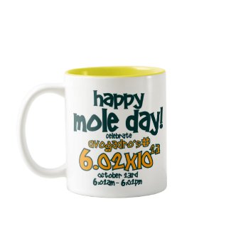 HAPPY MOLE DAY ! (Avogadro's Number) mug