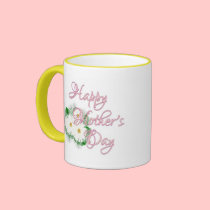 Happy Mother' s Day Daisies Ringer Coffee Mug